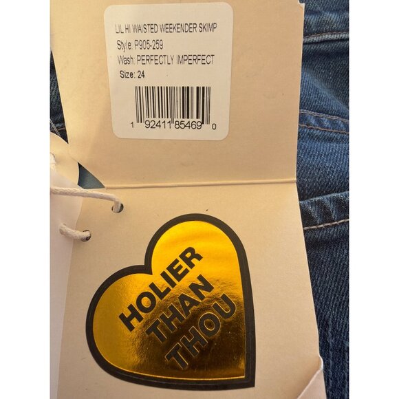 MOTHER “Lil Hi Waisted Weekender Skimp” Jeans-Perfectly Imperfect Size 24 New - Picture 16 of 16